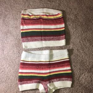 Knit 2 Piece Short Set